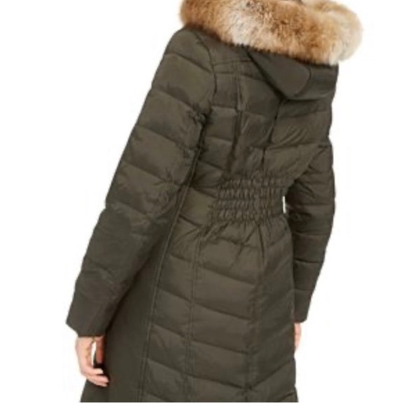 Michael Kors Hooded Puffer Coat - Size Small | Color: Olive Green - Picture 2 of 14